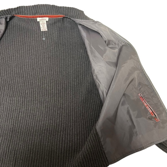 Sundance Southwestern Floral Sweater Silk Panel Bomber Jacket Womens XL Bohemian - Picture 10 of 14